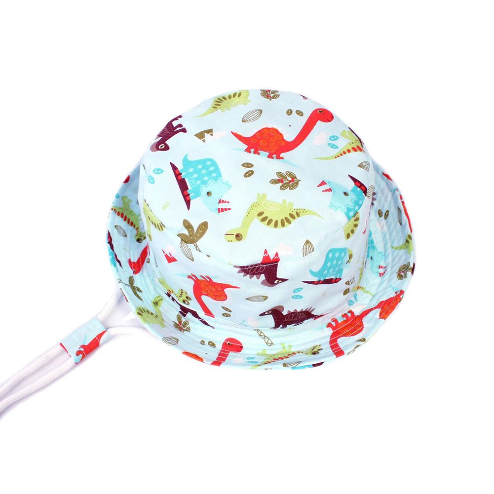 Boy Cute Dinosaur Pattern Summer Sun Protection Fisherman Hat Bucket Hat