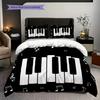 1PC Music, guitar Theme Bedding Quilt Set Quilt Cover Pillowcase Home Decoration Birthday Gift (1 * duvet cover + 9 * pillowcase, without core)