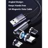Data Cable Rotating Magnetic Type C Cable 5A Super Fast Charging Magnet USB-C Charger Data Cord For iPhone Samsung Xiaomi