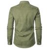 Men's Casual Outdoor Collared Corduroy Long-Sleeve Shirt