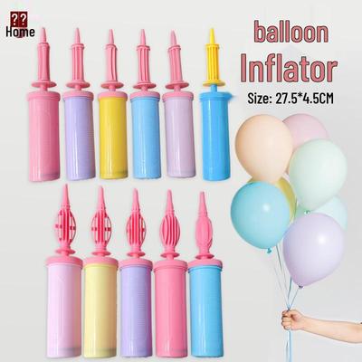 Macaron Multi-Color Hand Pump: Two-Way, Flat Mouth, Labor-Saving for Balloons