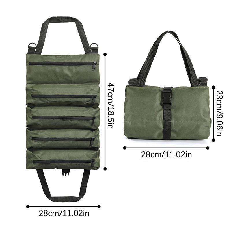 Borsa Porta Attrezzi Multifunzione Alta Qualità Professionale Multi Tasca Pochette Arrotolabile Portatile Organizzatore per Piccoli Utensili