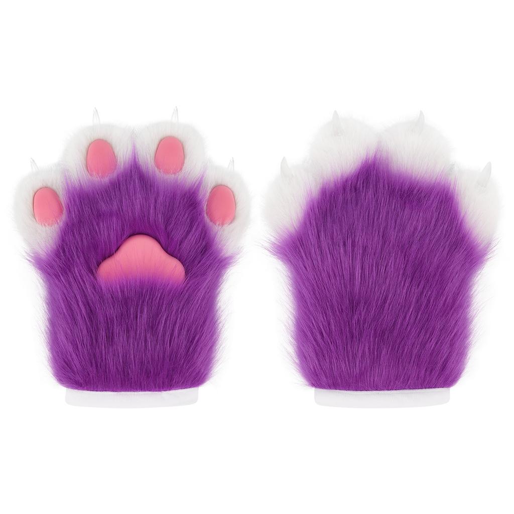 Fursuit Fursuit-Zubehör Plüschkatzenpfote Fuchspfote Handschuhe Cosplay Klebenägel