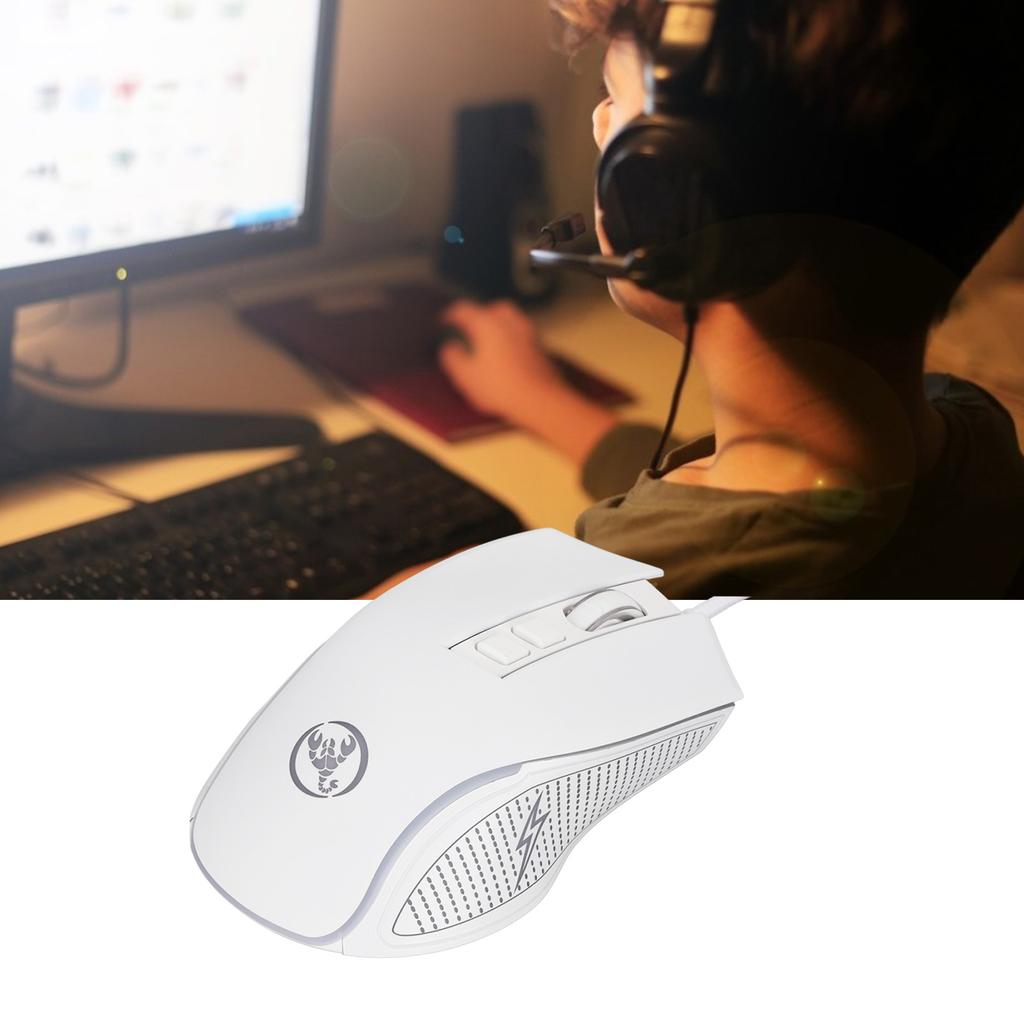 Mechanical Mouse Colorful Shine   3600dpi RGB Ergonomic Wired Game Mouse for Notebook Computers