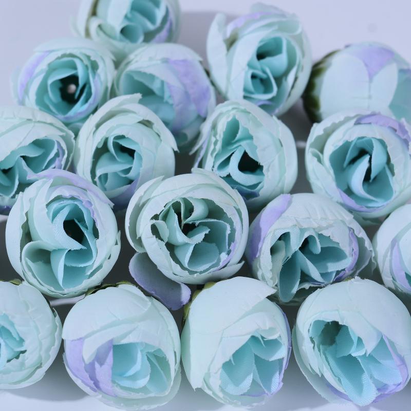 20Pcs 3cm Silk Roses Artificial Flowers Home Decor Summer Wedding Decoration Fake Flowers Bride Carfts Wreath Gifts Accessories