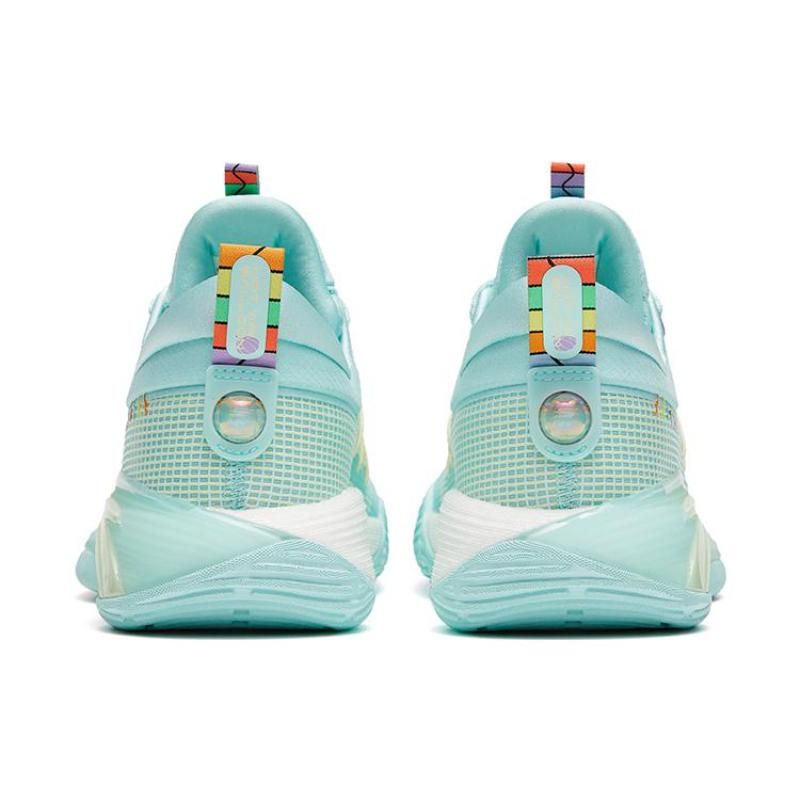 Anta Nitrogen Technology Cushioning, Slip Resistant, Rebound Low Top Basketball Shoes Men's Teal Hot Air Balloon Sneakers 112321105-2