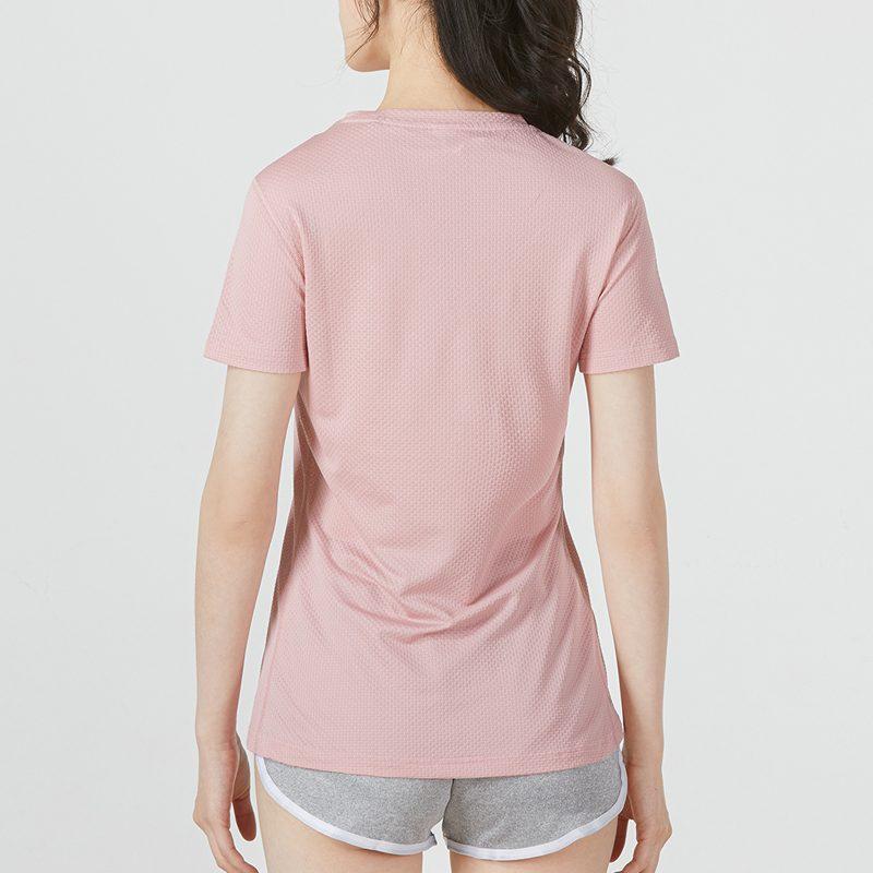 Adidas T Shirts Women's Pink Crew Neck Moderate Straight Fit HD0641