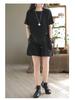 Damen Retro Freizeitshorts & T-Shirt Set - Sommer 2025 Modetrend