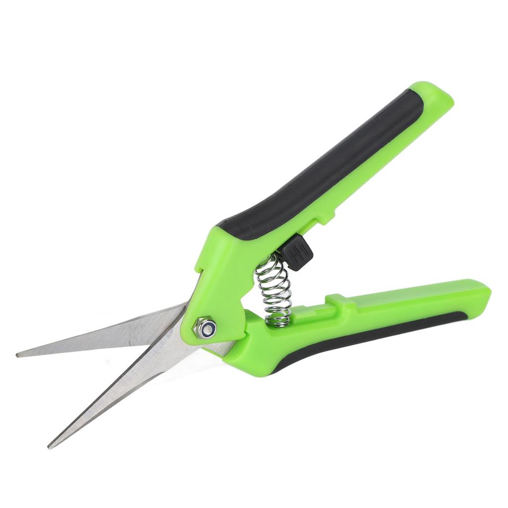 Garden Shrs Spring Loaded Side Locking Automatic Push Stainless Steel Garden Scissors