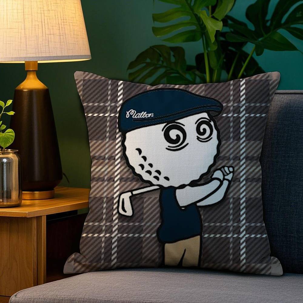 Leisure M-Malbones Golf Pillow Case Plush Fabric Soft Double Sided Print Sofa Cushion Cover Throw Pillow Covers