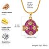 Vintage Enamel Colorful Easter Egg Pendant Necklace Eggshell Locket Openable Charm Necklace Fashion Jewelry Party Gift for Women