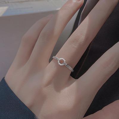 Anel Feminino Moda Personalidade Luxo Leve Nicho Senso de Design Simples Dedo Indicador Ins Vento Frio Anel Aberto Ajustável