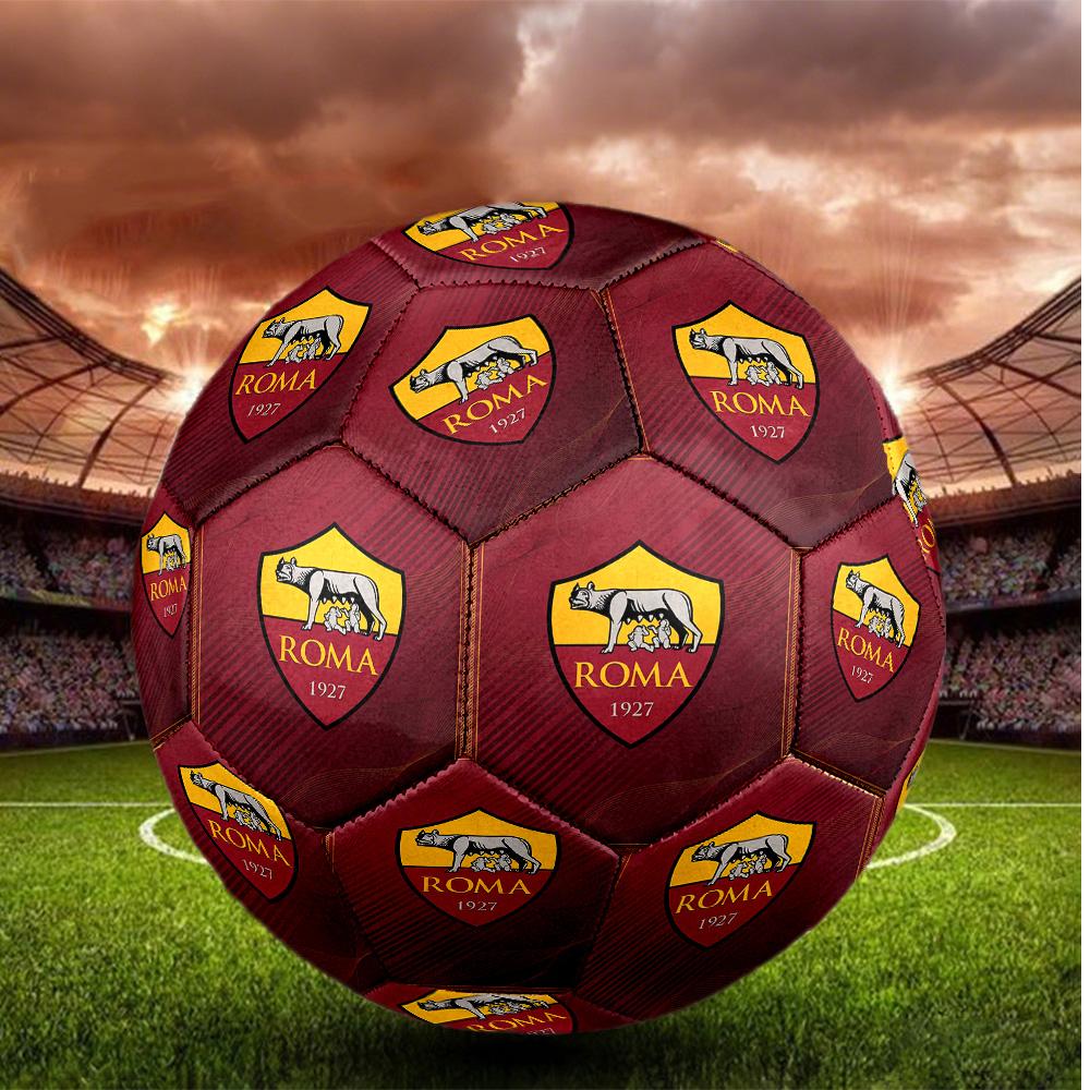 AS Roma Size 5 Football High Elastic Soccer Ball For Outdoor Competition Daily Training Play