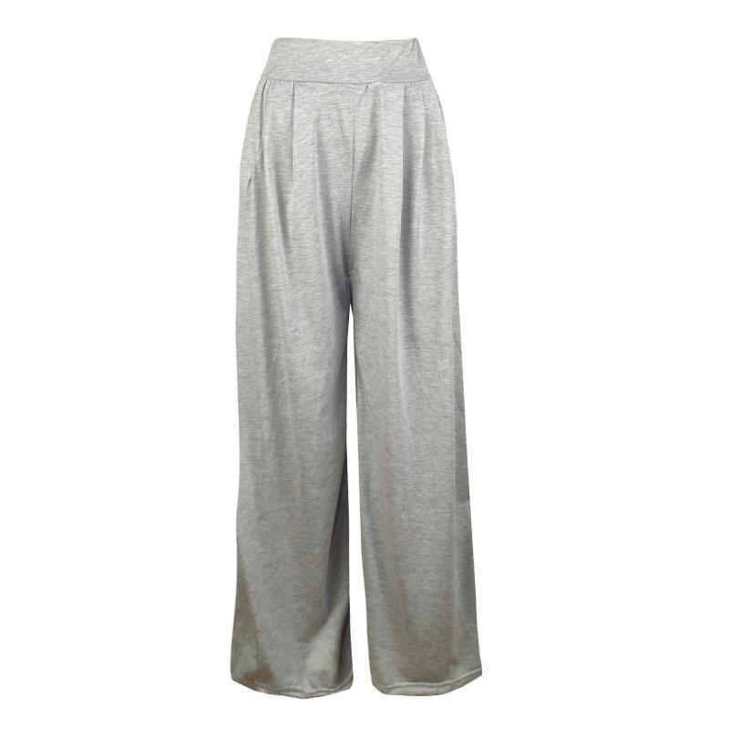 Women Knit Flared Pants High Waist Wide Leg Long Trousers Casual Bell Bottom Pants
