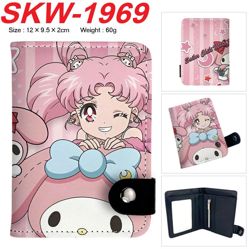 Sailor Moon Anime Print Vertikale Druckknopf-Geldbörse Luna Bunte Kartenhaltertasche Mini-Münzbörse 1 Stück
