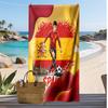 Asciugamano da Spiaggia Stampa Calcio Spagna Asciugatura Rapida Super Assorbente Morbido Asciugamano da Bagno per Nuoto Spiaggia Viaggio Souvenir Regalo