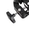 Double Camera Clamp, 360 Degree Clamp Camera Mount Crab Pliers Clip Compatible with 1/4" and 3/8" Cold Shoe Interfaces for Photography