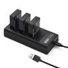 LP-E12 Battery Charger 3-Slot Charger with LED Indicators Micro USB & Type C Port + 3pcs LP-E12