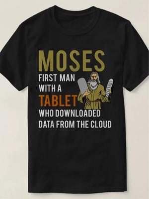 Komisches Jüdisches Passeder Moses Tablet Datenwolke T-Shirt