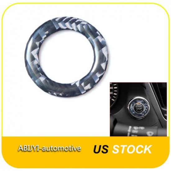 Carbon Fiber Engine Start Push Button Frame Cover Trim For Infiniti Q50 Q60