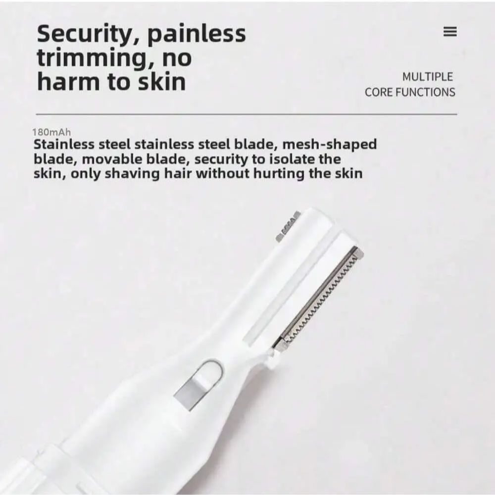 

Электрический триммер для бровей для женщин, перезаряжаемый мини-триммер для бровей для личного пользования, инструмент для бритья для начинающих белый