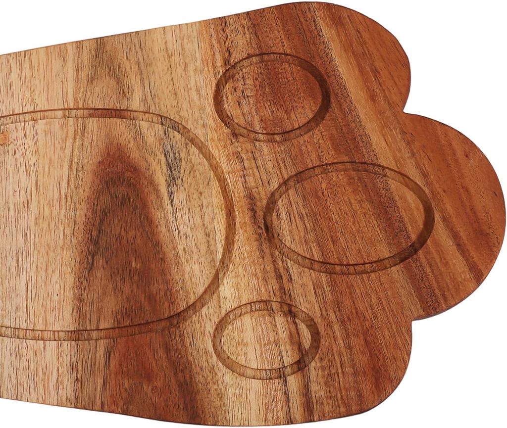 Servierbrett aus Holz in Hasenpfotenform, Schneidebrett aus Holz für die Küche, lustige Schneidebretter aus Holz, Oster-Servierplatte für Käse und Lebensmittel