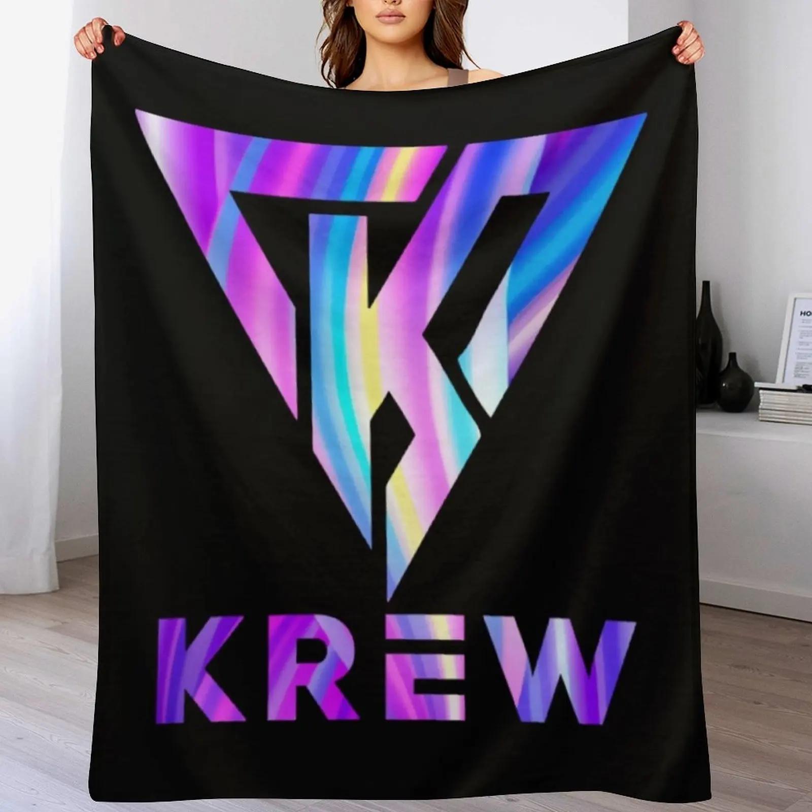 Футболка Funneh And The KrewЛоготип Krew Свежий Плед Круглогодичный Мягкий Удобный Плед для Дома Size: 75*100cm, Weight: 230 GSM
