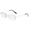 New Rimless Sunglasses Women Men Frameless Rectangle Sun Glasses Travel UV400 Protection Shades Cycling Driving Goggles