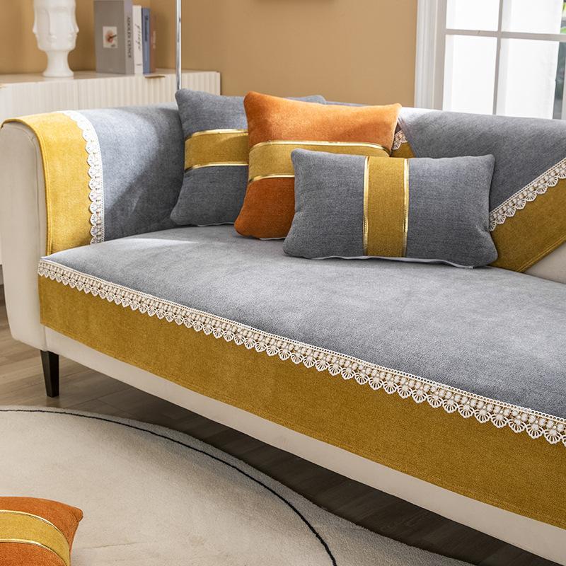 Суцільний колір Високоякісна диванна подушка Тканинний рушник Нековзкий Простий Сучасний зручний для шкіри Чотирисезонна універсальна спинка