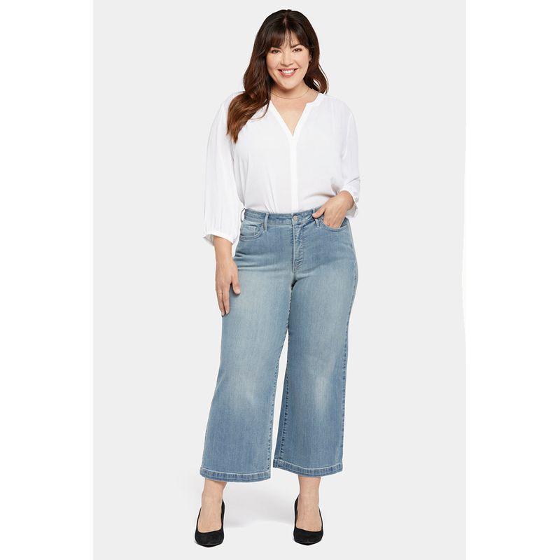 2 Pieces 90% Off NY Classic High Waist Big Straight-Leg Large Wide Leg Wide Leg Loose Cropped High Elasticity High Waist Denim