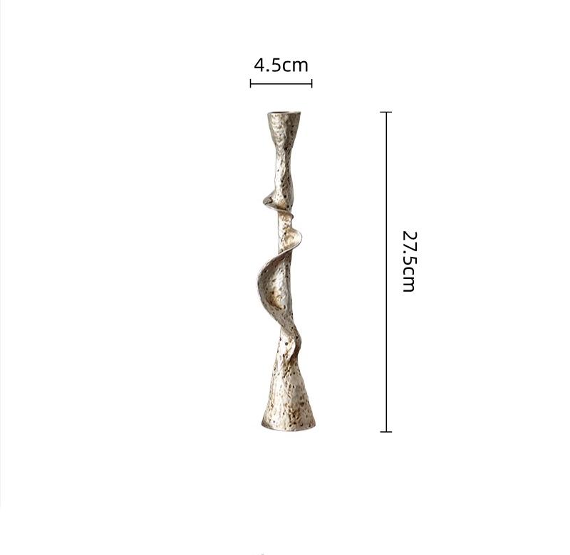 

Свеча из смолы Неправильной формы, витая и состаренная Серебряный подсвечник Креативный художественный подсвечник Свадебные центральные композиции Декор