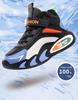 Boys' Winter 2025 Thickened Basketball Shoes - Warm Cotton with Trendy Velvet for Middle and Big Kids