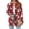 Women's Christmas Printed Lightweight Cardigan Long Sleeved Casual Loose Thin Fit With Pockets Cardigan Jacket