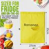 1-9Pcs Durable Yellow Banana Storage Bags Insulated Fruit Vegetable Fresh-keep Bundle Pocket Drawstring Banana Preserve Bag