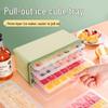 Pull-out Three-Layer Ice Cube Tray and Storage Box for Household Freezers, Large Capacity and Easy Release.