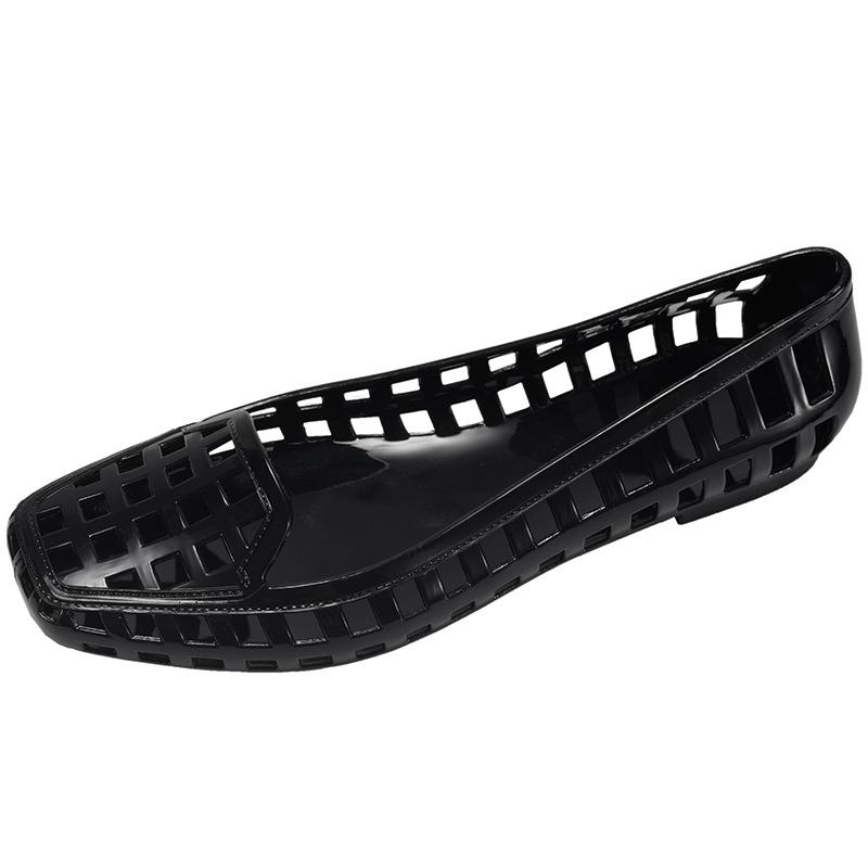 Queen Fan Korean Version Retro Flat-bottomed Bag Head Sandals Women's 2025 New Summer Wear Soft-soled Crystal Jelly Shoes