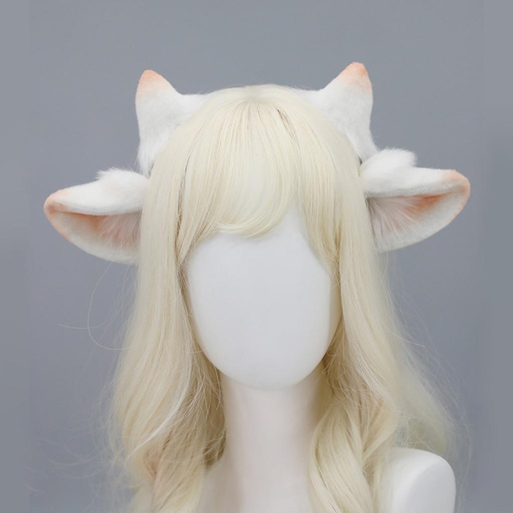 Realistic Sheep Ear Hairhoop for Roleplay Cosplay Costume Headband Halloween Headpieces Japanese Bendable Anime Headband