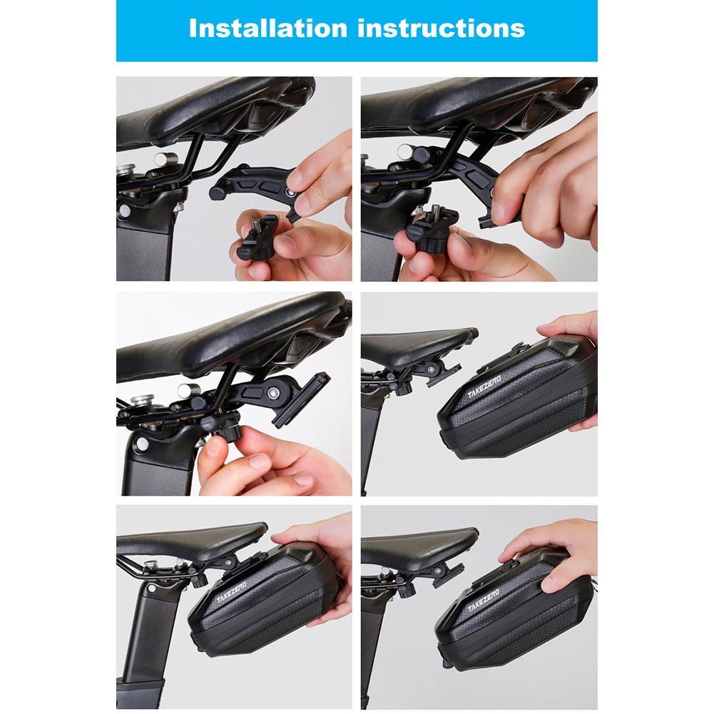 0.8L Bicycle Saddle Bag Quick Release Bike Seat Rear Tool Pouch Mountain Bike Saddle Storage Bag for Outdoor Cycling