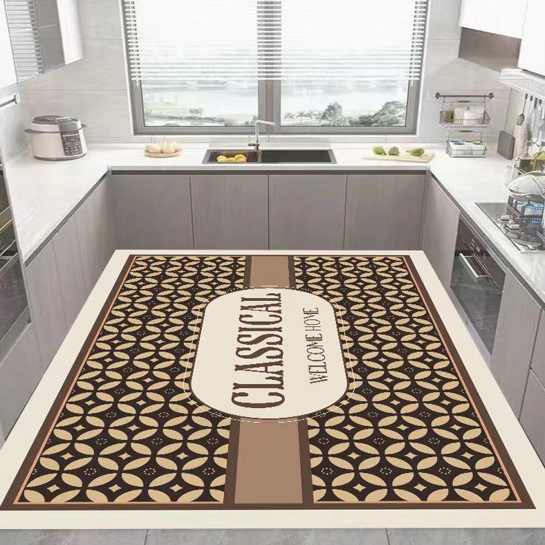 Teppich für Küche PVC Bodenmatte Wasserdicht Lederteppiche Langer Läufer Ölfest Rutschfest Fußmatten Japanische Heimdekoration Teppiche