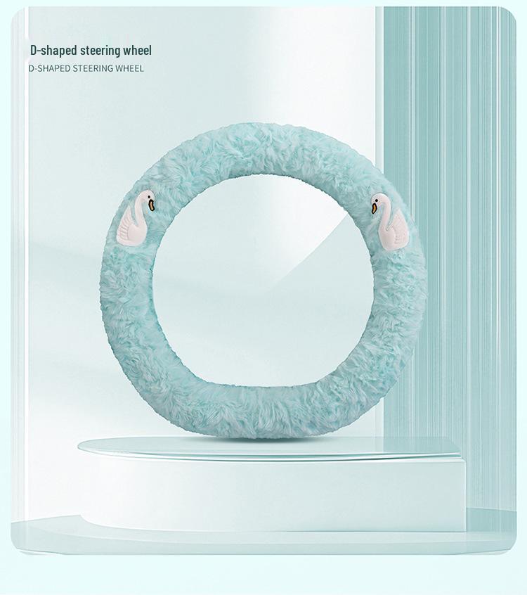 Universal Winter Non-Slip Short Plush Steering Wheel Cover - Warm & Wear-Resistant for Men and Women
