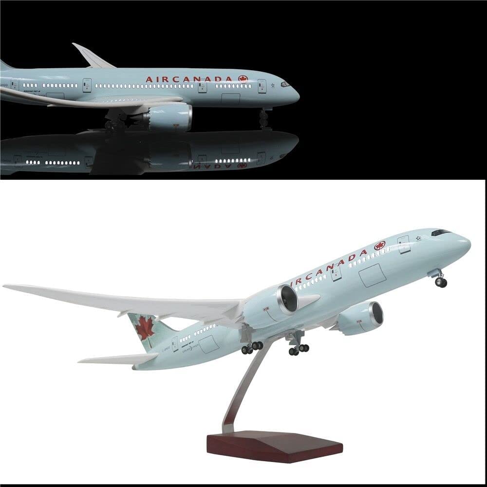 1/160 Scale 50.5CM Airplane Airbus A380 Air France Airline Model W LED Light & Wheel Diecast Plastic Resin Plane For Collection