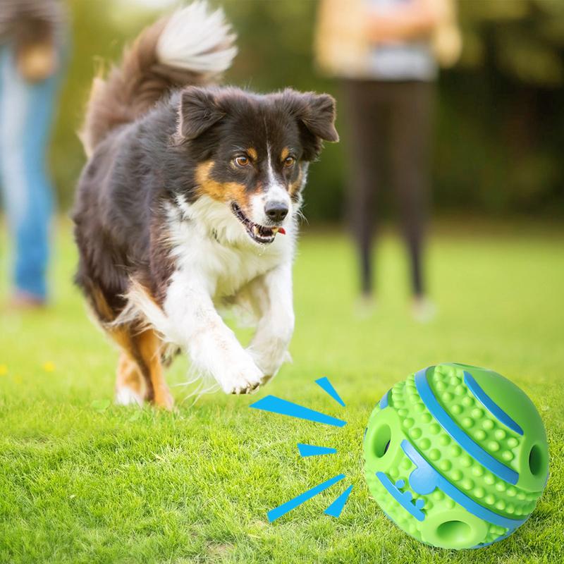 2024 Custom Vinyl Dog Treat Ball Food Dispensing Toy Protruding Grinding Teeth Chew Toys Interactive Slow Feeder
