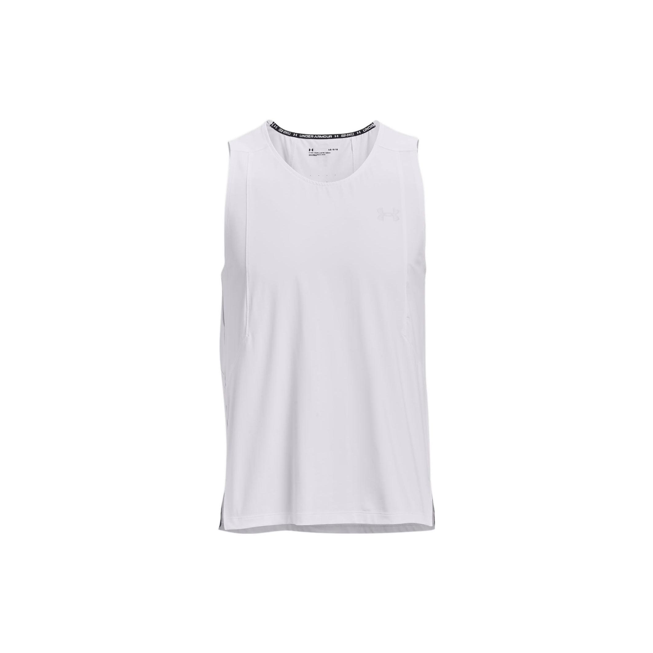 Under Armour Iso-Chill Run Laser Tank White Men s 1372300-100 XXXL