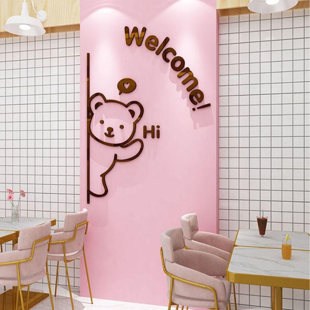 Shopwindow Sticker Door Decals Black White Embossed Wallpaper Welcome Wall Stickers  Glassdoor