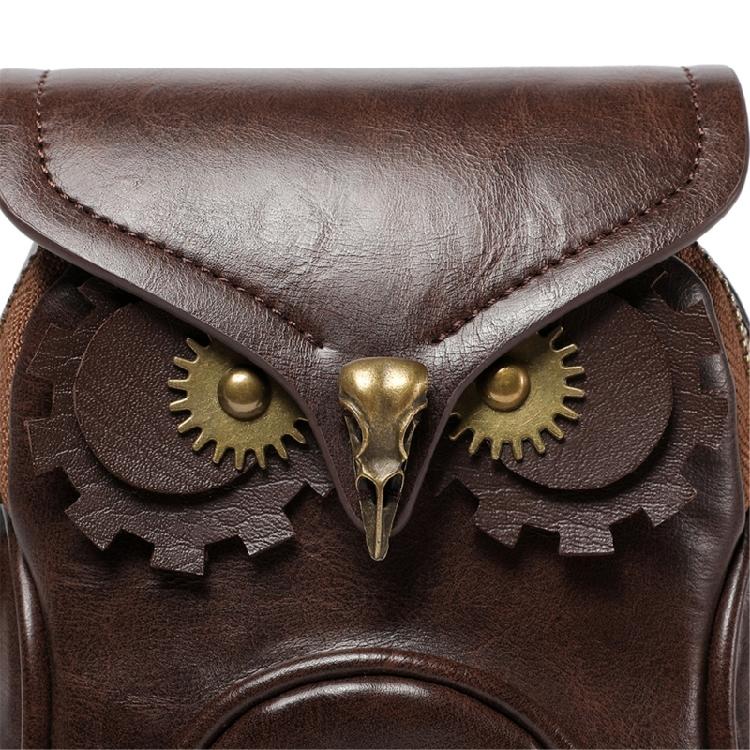 Women PU Leather Messenger Bag Phone Bag Owl Crossbody Bag Medieval Shoulder Bag