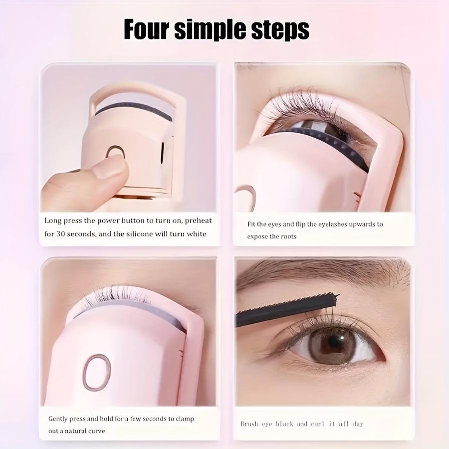 1 stück Elektrische wimpernzange USB lade modus Schnelle heizung Tragbare auge schwarz styling Lang anhaltende curling heißer wimpern clip