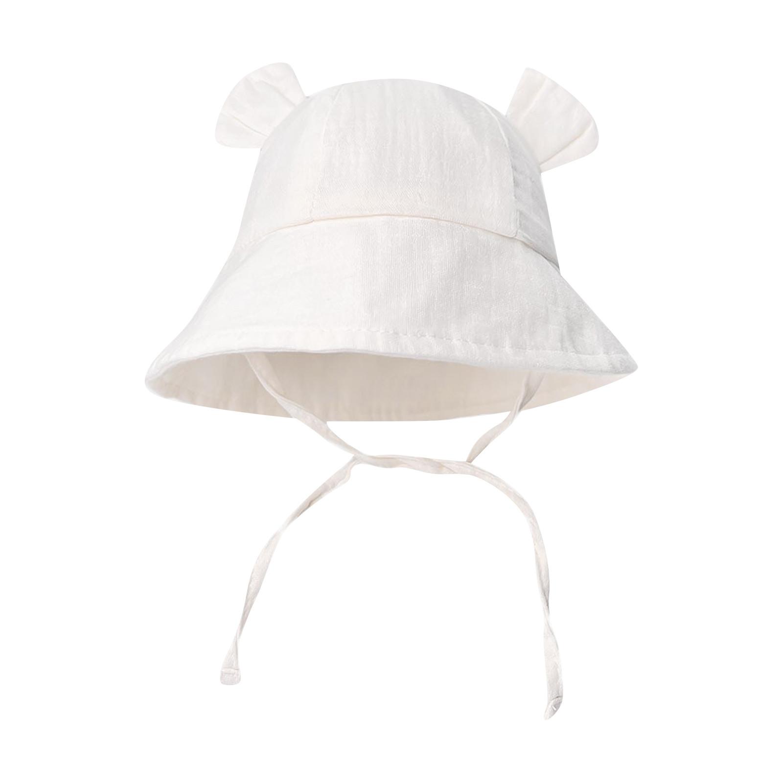 

Летняя детская однотонная шапка-горшок в европейском и американском стиле для малышей, новая детская шляпа-ведро с ушками, детская шляпа от солнца One Size