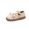 Spring-summer new style girls' leather shoes, breathable bow princess mesh shoes for little girls, soft sole sandals for baby girls