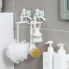Little People Shaped Rotating Hook Kitchen Storage Rack Non Perforated 360-degree Rotating 6-claw Storage Kitchen Small Objects