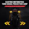 2Pcs Universal Motorcycle Projection Turn Signal with Arrow Colorful Atmosphere Warning Lights 27DRL Light Modes IPX6Waterproof